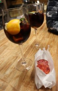 Vermouth and salami